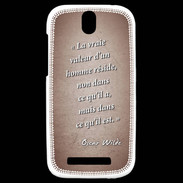 Coque HTC One SV Vraie valeur Rouge Citation Oscar Wilde