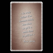Etui carte bancaire Vraie valeur Rouge Citation Oscar Wilde