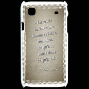 Coque Samsung Galaxy S Vraie valeur sepia Citation Oscar Wilde