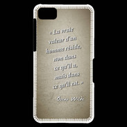 Coque Blackberry Z10 Vraie valeur sepia Citation Oscar Wilde