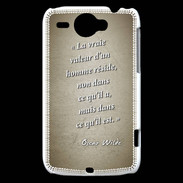 Coque HTC Wildfire G8 Vraie valeur sepia Citation Oscar Wilde