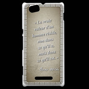 Coque Sony Xperia M Vraie valeur sepia Citation Oscar Wilde