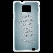 Coque Samsung Galaxy S2 Vraie valeur Turquoise Citation Oscar Wilde