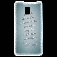 Coque LG P990 Vraie valeur Turquoise Citation Oscar Wilde