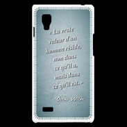 Coque LG Optimus L9 Vraie valeur Turquoise Citation Oscar Wilde