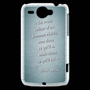 Coque HTC Wildfire G8 Vraie valeur Turquoise Citation Oscar Wilde