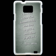 Coque Samsung Galaxy S2 Vraie valeur Vert Citation Oscar Wilde
