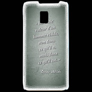 Coque LG P990 Vraie valeur Vert Citation Oscar Wilde