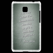 Coque LG Optimus L3 II Vraie valeur Vert Citation Oscar Wilde