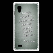 Coque LG Optimus L9 Vraie valeur Vert Citation Oscar Wilde