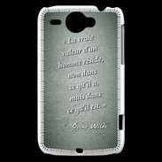 Coque HTC Wildfire G8 Vraie valeur Vert Citation Oscar Wilde