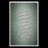 Etui carte bancaire Vraie valeur Vert Citation Oscar Wilde
