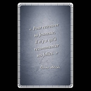 Etui carte bancaire Jeuness folie Bleu Citation Oscar Wilde