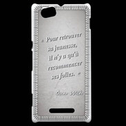 Coque Sony Xperia M Jeuness folie Gris Citation Oscar Wilde