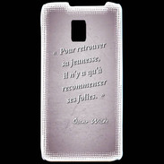 Coque LG P990 Jeuness folie Rose Citation Oscar Wilde