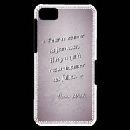 Coque Blackberry Z10 Jeuness folie Rose Citation Oscar Wilde
