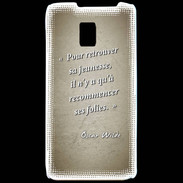 Coque LG P990 Jeuness folie Sepia Citation Oscar Wilde