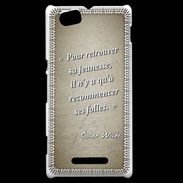 Coque Sony Xperia M Jeuness folie Sepia Citation Oscar Wilde