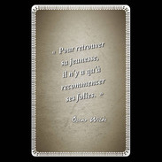 Etui carte bancaire Jeuness folie Sepia Citation Oscar Wilde
