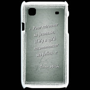 Coque Samsung Galaxy S Jeuness folie Vert Citation Oscar Wilde
