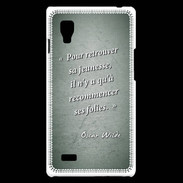 Coque LG Optimus L9 Jeuness folie Vert Citation Oscar Wilde
