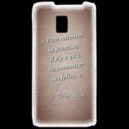 Coque LG P990 Jeuness folie Rouge Citation Oscar Wilde