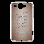 Coque HTC Wildfire G8 Jeuness folie Rouge Citation Oscar Wilde