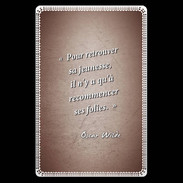 Etui carte bancaire Jeuness folie Rouge Citation Oscar Wilde