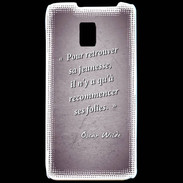 Coque LG P990 Jeuness folie Violet Citation Oscar Wilde