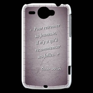 Coque HTC Wildfire G8 Jeuness folie Violet Citation Oscar Wilde