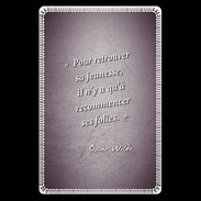 Etui carte bancaire Jeuness folie Violet Citation Oscar Wilde