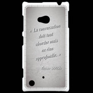 Coque Nokia Lumia 720 La conversation Gris Citation Oscar Wilde