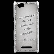 Coque Sony Xperia M La conversation Gris Citation Oscar Wilde