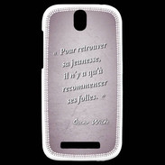 Coque HTC One SV La conversation Rose Citation Oscar Wilde