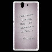 Coque Sony Xperia Z La conversation Rose Citation Oscar Wilde
