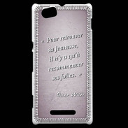 Coque Sony Xperia M La conversation Rose Citation Oscar Wilde