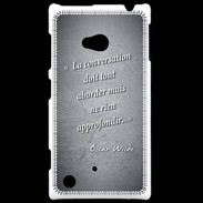 Coque Nokia Lumia 720 La conversation Noir Citation Oscar Wilde
