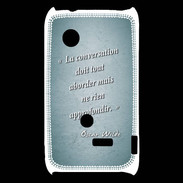 Coque Sony Xperia Typo La conversation Turquoise Citation Oscar Wilde