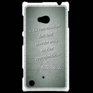 Coque Nokia Lumia 720 La conversation Vert Citation Oscar Wilde