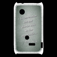 Coque Sony Xperia Typo La conversation Vert Citation Oscar Wilde