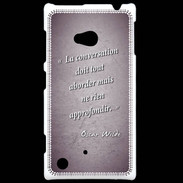 Coque Nokia Lumia 720 La conversation Violet Citation Oscar Wilde