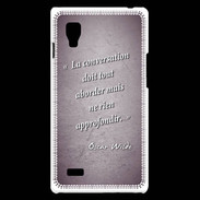 Coque LG Optimus L9 La conversation Violet Citation Oscar Wilde
