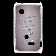 Coque Sony Xperia Typo La conversation Violet Citation Oscar Wilde