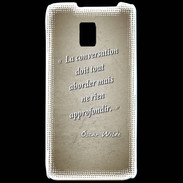 Coque LG P990 La conversation Sepia Citation Oscar Wilde