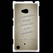 Coque Nokia Lumia 720 La conversation Sepia Citation Oscar Wilde