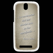 Coque HTC One SV La conversation Sepia Citation Oscar Wilde