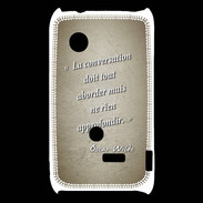 Coque Sony Xperia Typo La conversation Sepia Citation Oscar Wilde