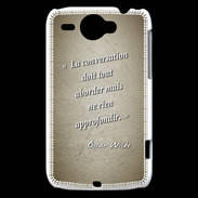 Coque HTC Wildfire G8 La conversation Sepia Citation Oscar Wilde