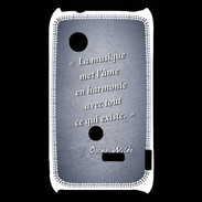 Coque Sony Xperia Typo La musique Bleu Citation Oscar Wilde