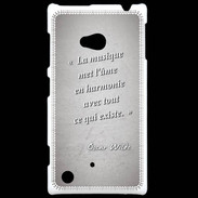 Coque Nokia Lumia 720 La musique Gris Citation Oscar Wilde